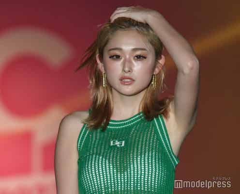 ゆうちゃみ、透けトップスでヘルシーな色気放出 前髪かき上げにキュン<TGC teen ICHINOSEKI 2023>