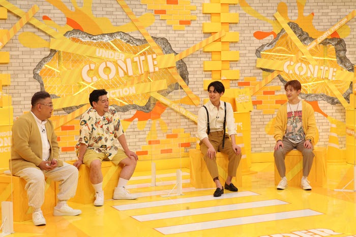 サンドウィッチマン、片寄涼太、佐野玲於(C)フジテレビ