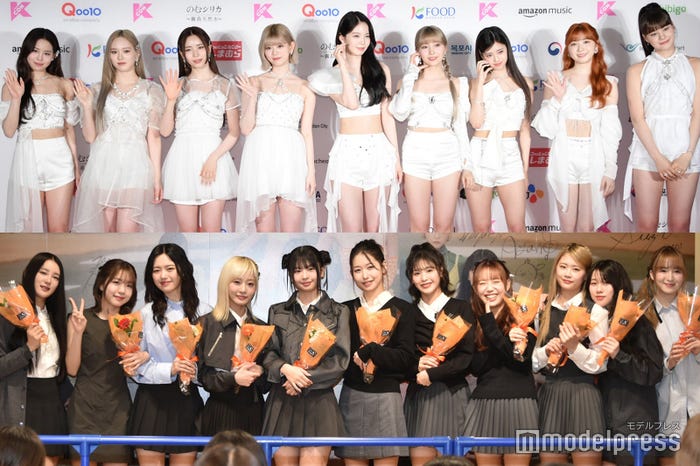 (上段)NiziU(下段)ME:I(C)モデルプレス