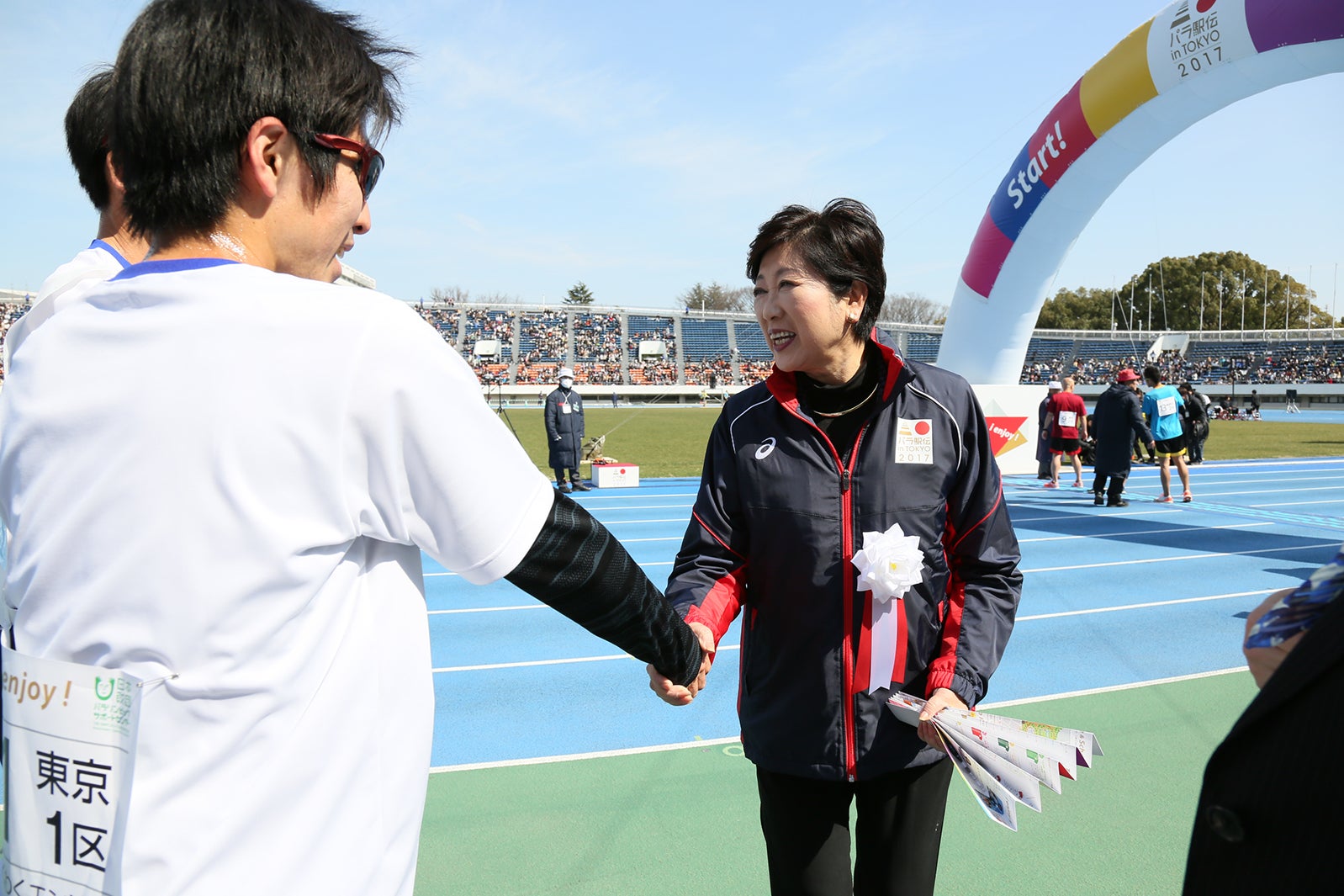 パラ駅伝の様子（提供写真）