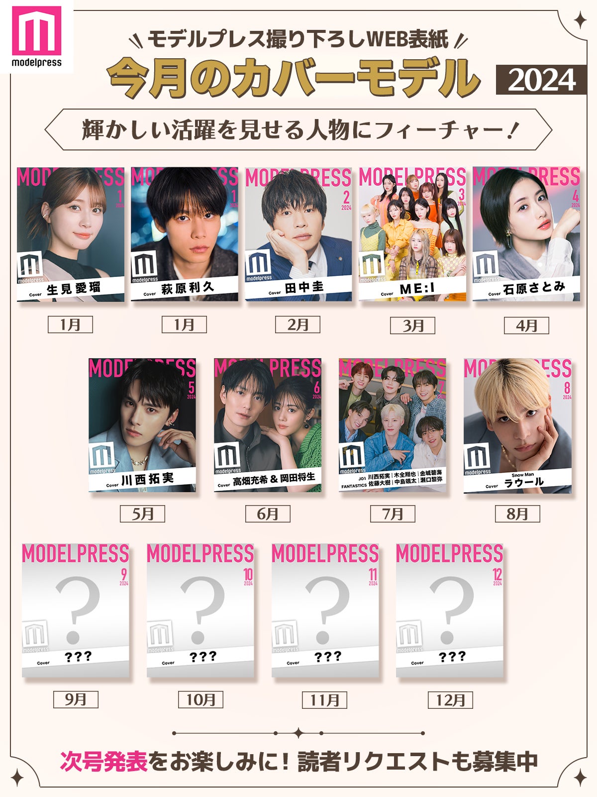 2024年モデルプレス「今月のカバーモデル」