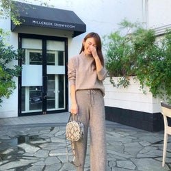 ゆるトップス×ニットパンツの楽ちんおしゃれコーデ9選