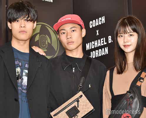 「オオカミちゃん」鈴木ゆうか・竹内唯人・Kaya、3ショットでイベント共演<COACH×MICHAEL B.JORDANコレクション>