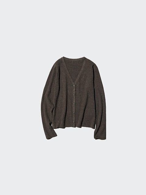 ユニクロ ウォッシャブルニットリブカーディガン ユニクロのウォッシャブルニットリブカーディガン