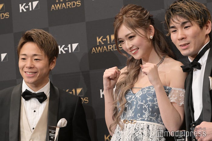 武尊選手、ゆうちゃみ、レオナ・ぺタス選手(C)モデルプレス