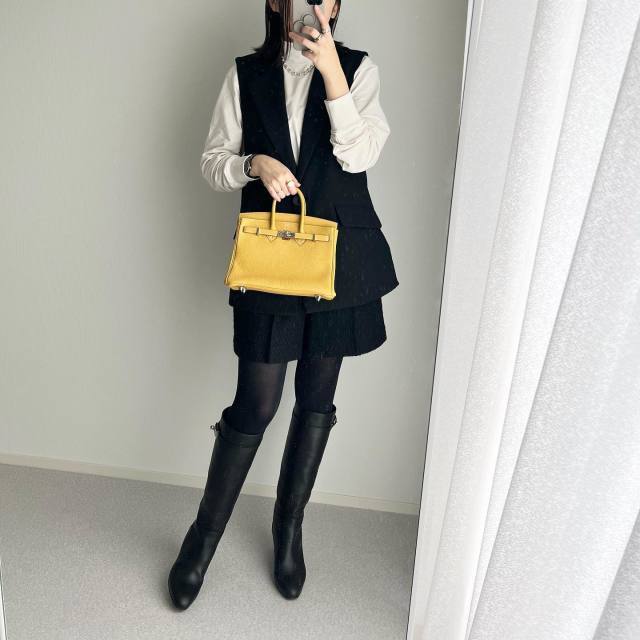 モノトーン ロングブーツ