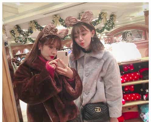 前田希美、江野沢愛美とディズニーデート「まなのんコンビ好き」「仲良くて素敵」と反響