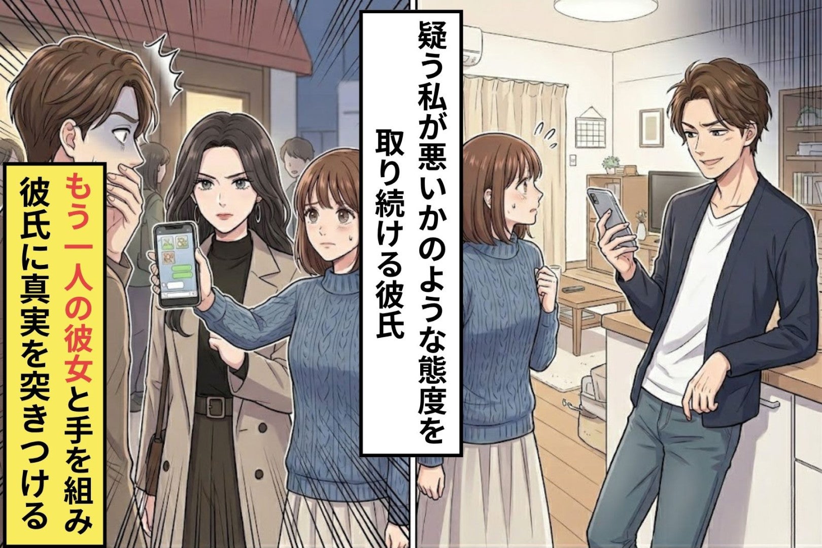 「浮気？証拠あるの？」余裕しゃくしゃくの彼氏。スマホを差し出すと彼の顔色が変わった