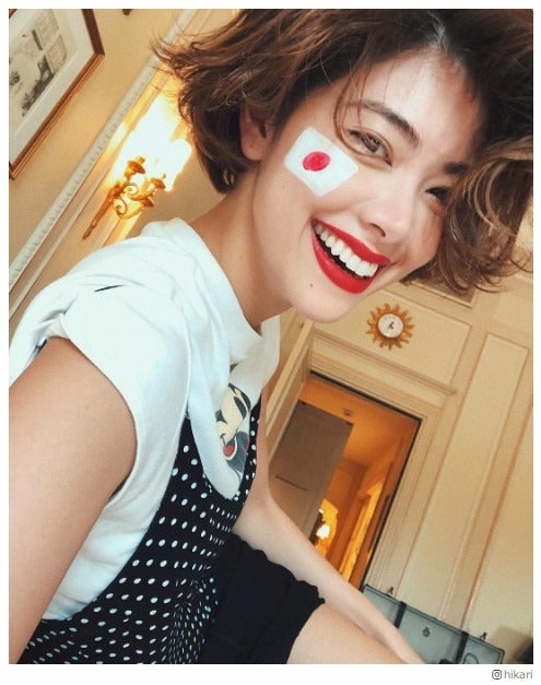 森星、サッカーW杯応援で興奮「楽しそう」「天使」