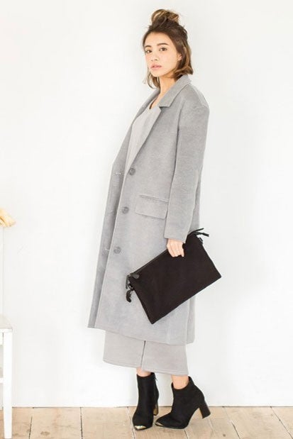 フェイクウールロングチェスターコート「Re:EDIT by GALSTAR」5,298円（税込）／画像提供：Re:EDIT by GALSTAR