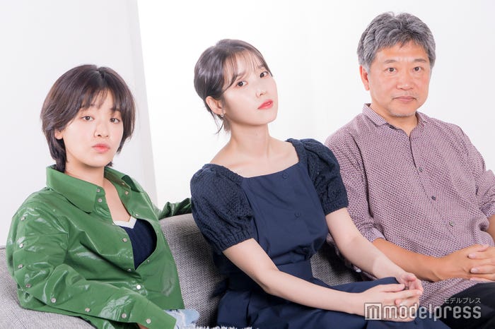イ・ジュヨン、イ・ジウン、是枝裕和監督 (C)モデルプレス