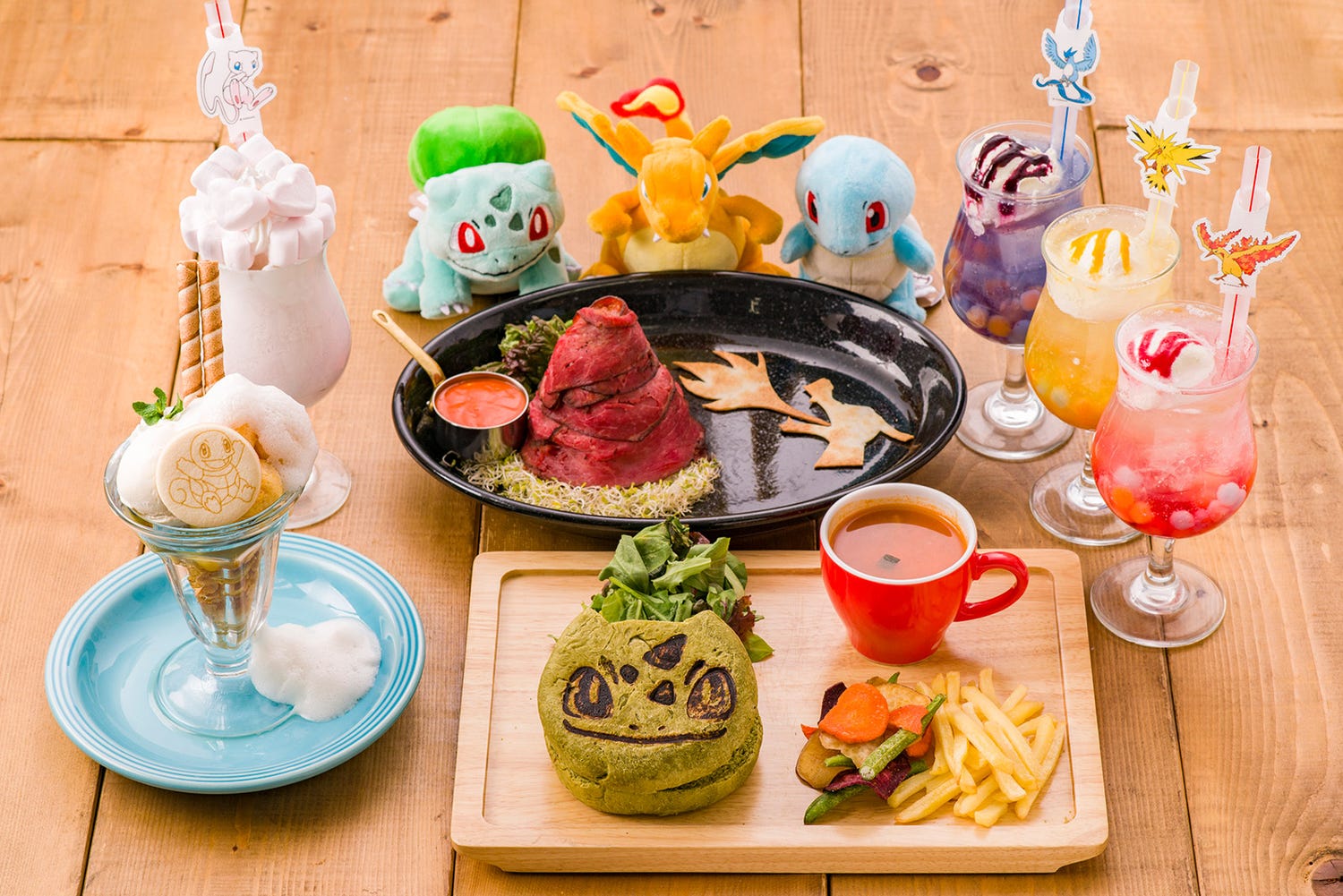 「ポケモンカフェ」ピカチュウやフシギダネモチーフの1周年記念限定メニュー登場