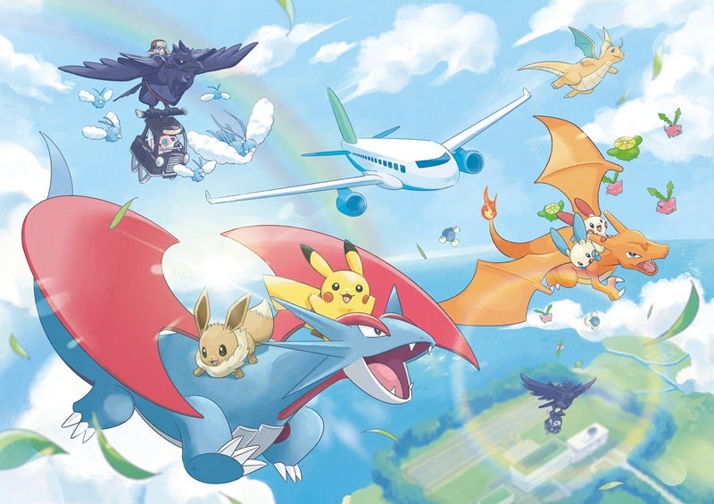 空港オリジナルアート「きぼうのそら」（C）Pokemon. （C）Nintendo/Creatures Inc. /GAME FREAK inc. ポケットモンスター・ポケモン・Pokémonは任天堂・クリーチャーズ・ゲームフリークの商標です。