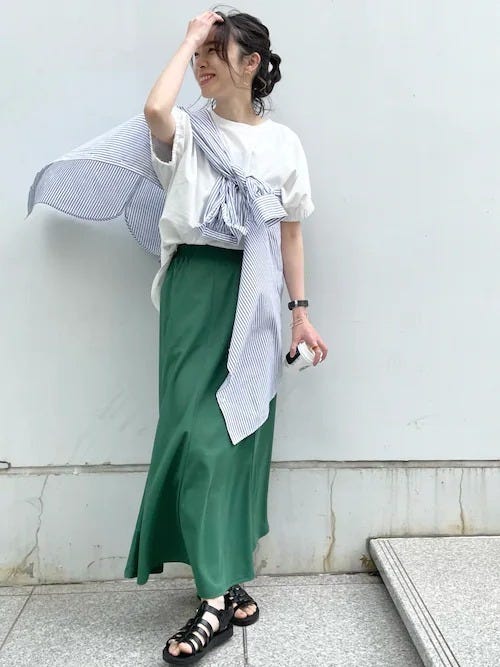 マーメイドスカート 緑