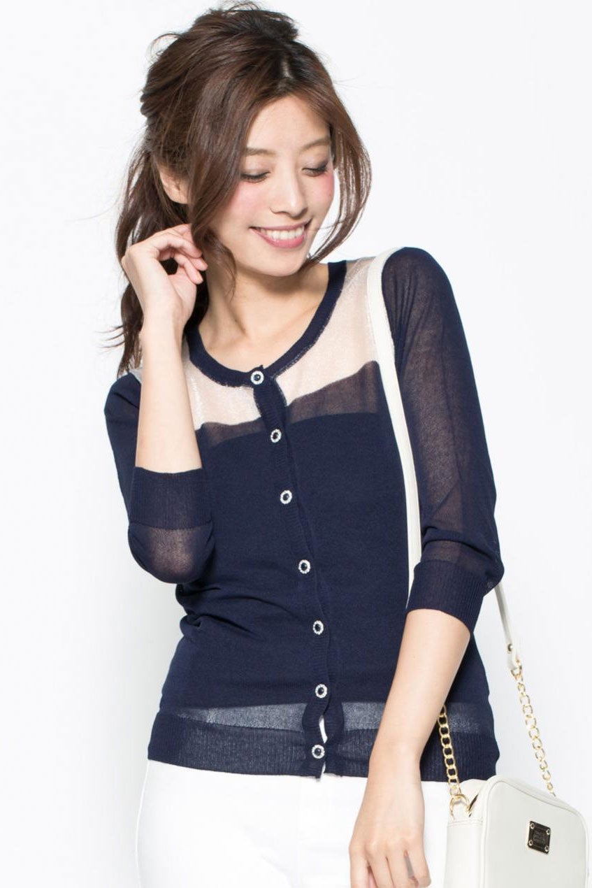 シースルービジューカーディガン「DEPARTMENT」3,980円（税込）