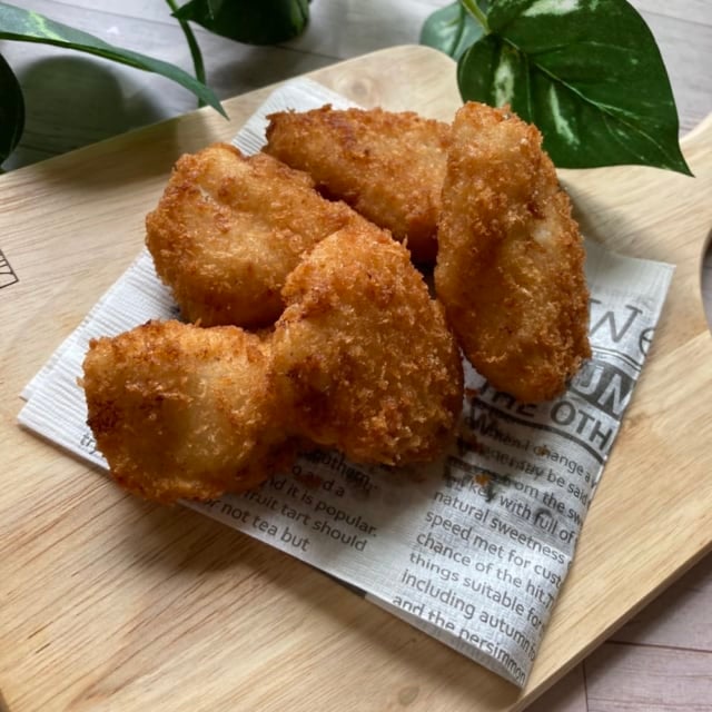 揚げた業務スーパーのチキンカツ