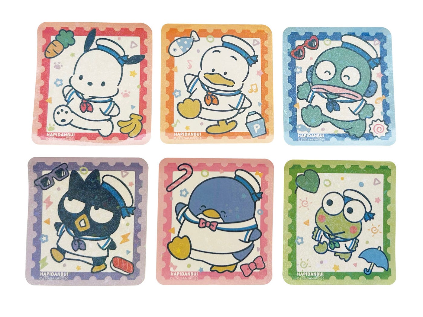 ホロスクエアステッカー(全6種)　各440円(税込)（C）2026 SANRIO CO.,LTD. 著作 株式会社サンリオ