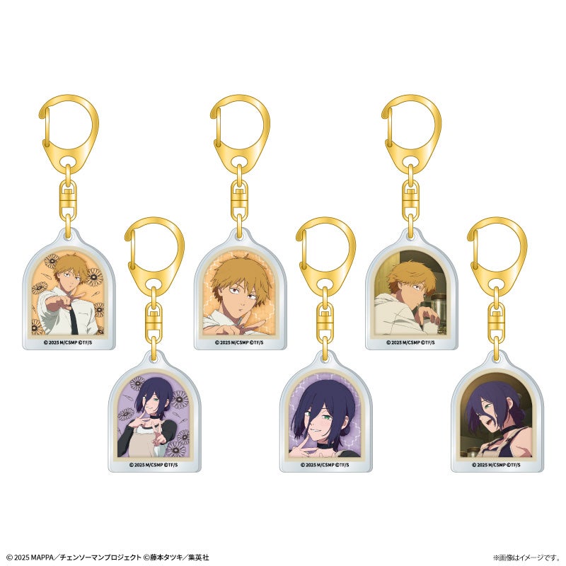 アクリルキーホルダー（ランダム6種）　税込770円（C）2025 MAPPA／チェンソーマンプロジェクト （C）藤本タツキ／集英社