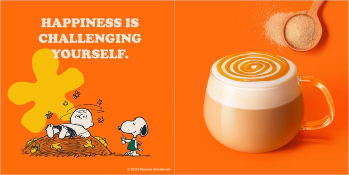 チャーリー・ブラウン カプチーノwith ブラウン シュガー/画像提供:スターバックス コーヒー ジャパン