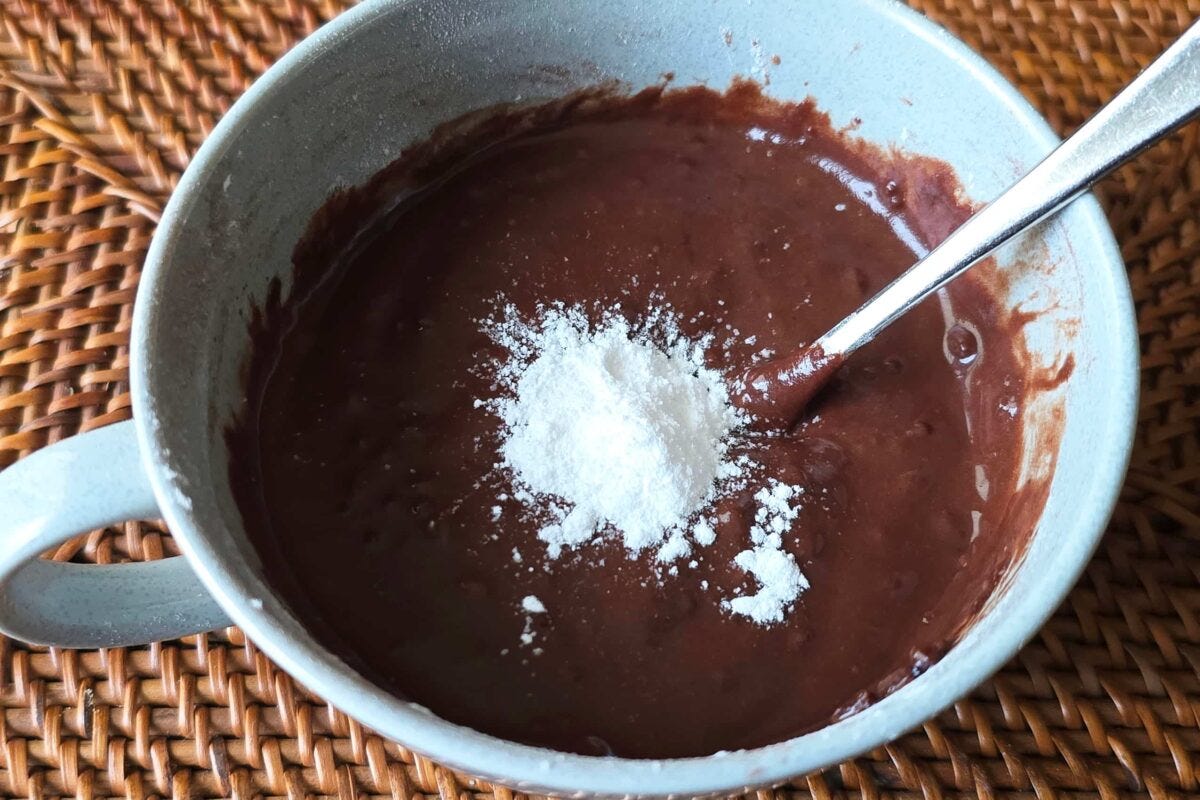 マグカップケーキ・ベーキングパウダー