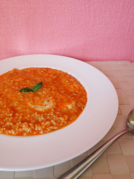 「イタリア　マンマの味♪　玄米のトマトチーズリゾット♪」