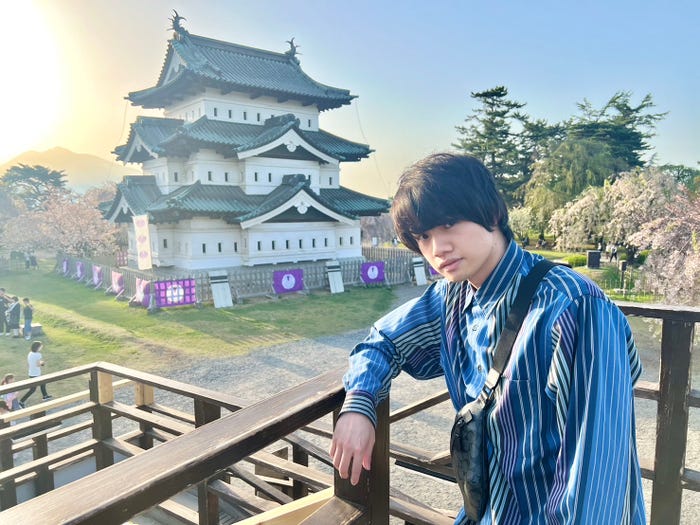 矢島尚也「劇場版『名探偵コナン』の舞台函館・桜の名所弘前を観光!!」(提供写真)