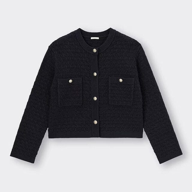 GU ニットジャケット GU ニットジャケット ネイビー