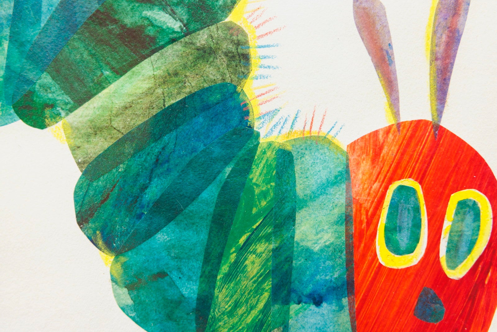 エリック・カール『はらぺこあおむし』（部分）1987年版 表紙 Collection of the Eric and Barbara Carle Foundation.
（C） 1969, 1987 Penguin Random House LLC.