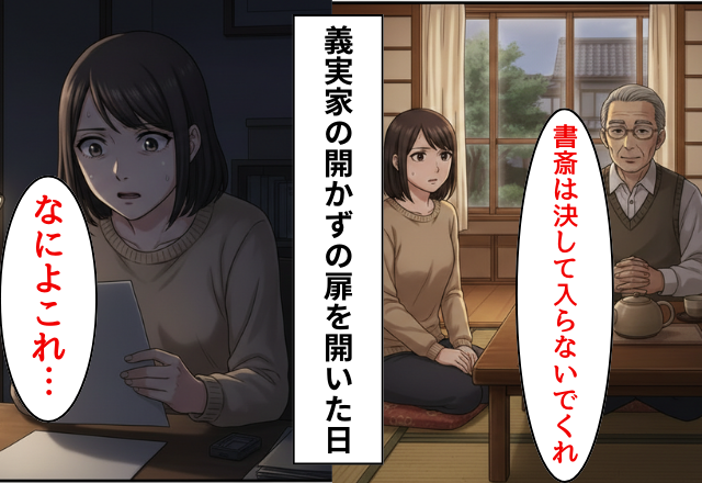 「絶対開けるな」と言われた義父の書斎！だが「なにこれ」嫁が義父の恐ろしい秘密を知った話