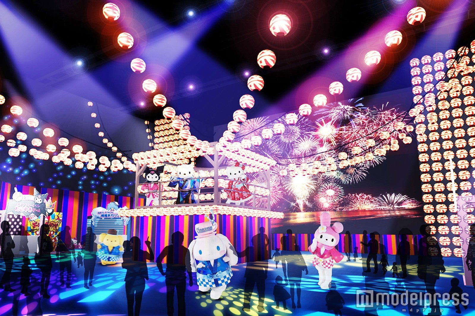 ハローキティら人気キャラの縁日＆イルミ演出…ピューロランドの夏祭り 