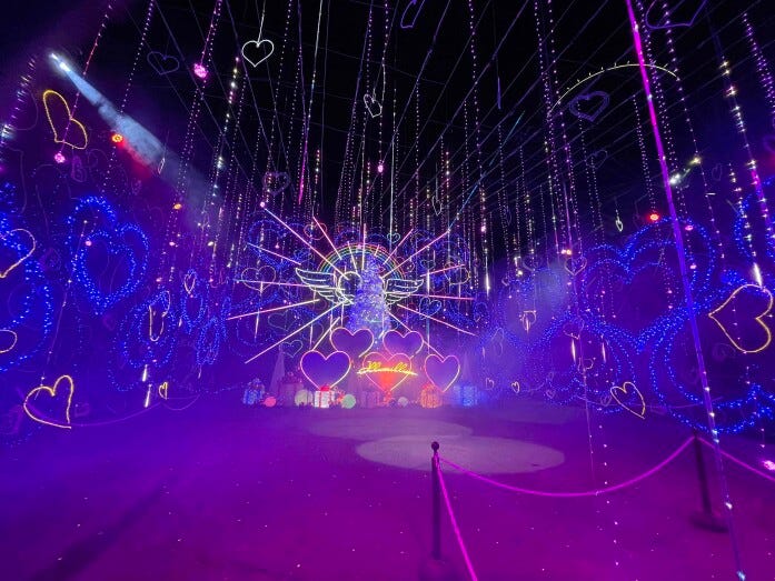 音と光に心躍る「ハートフルイルミネーション」のショータイム
