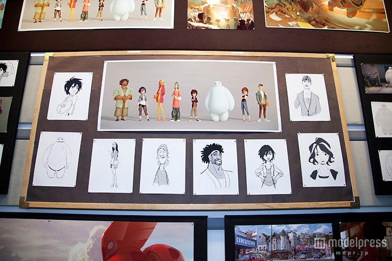 「ベイマックス」のラフ画やコンセプトアート／撮影：Kaori Suzuki