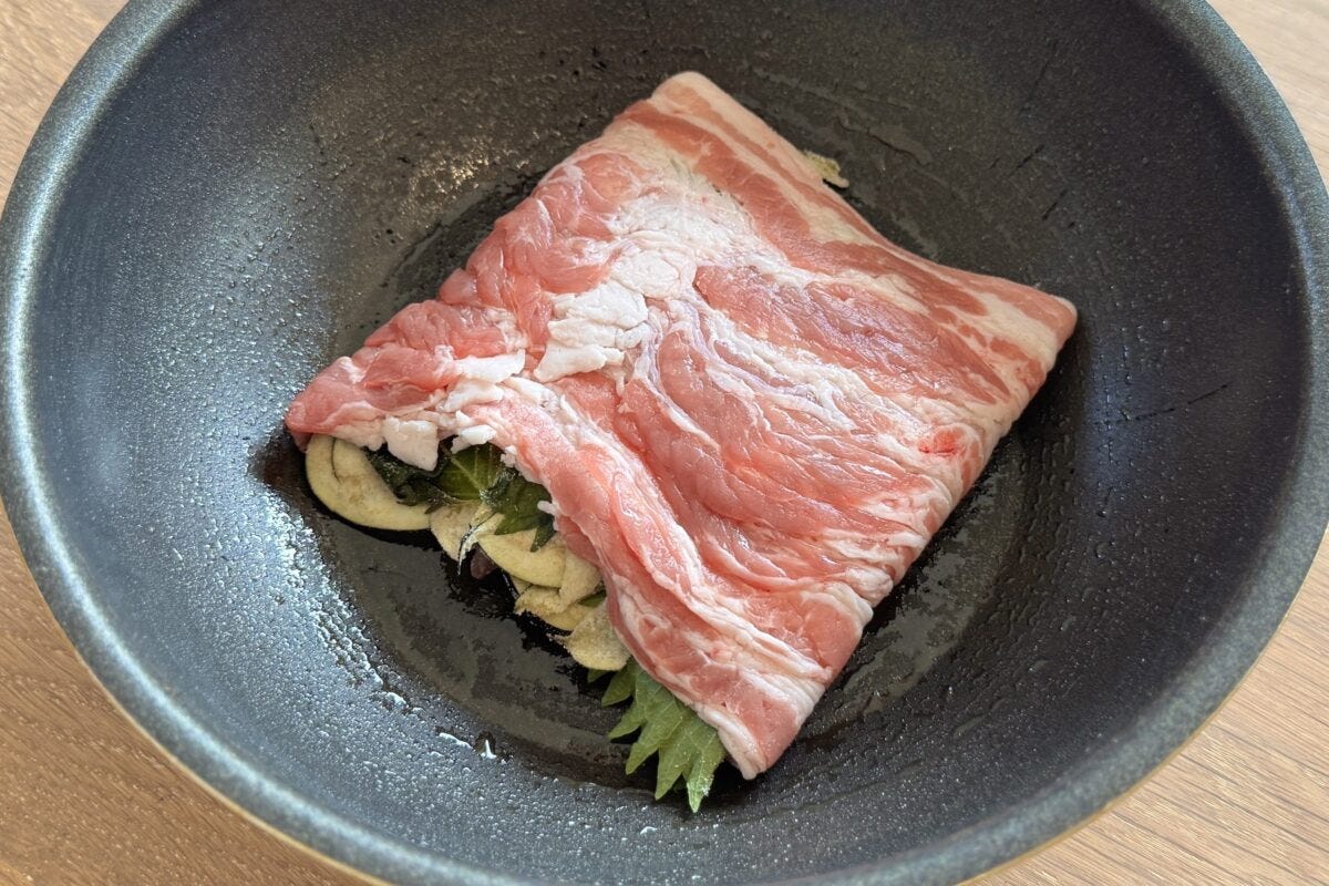 ふじたかなのワールドクッキング　豚バラなす折りたたみ焼き