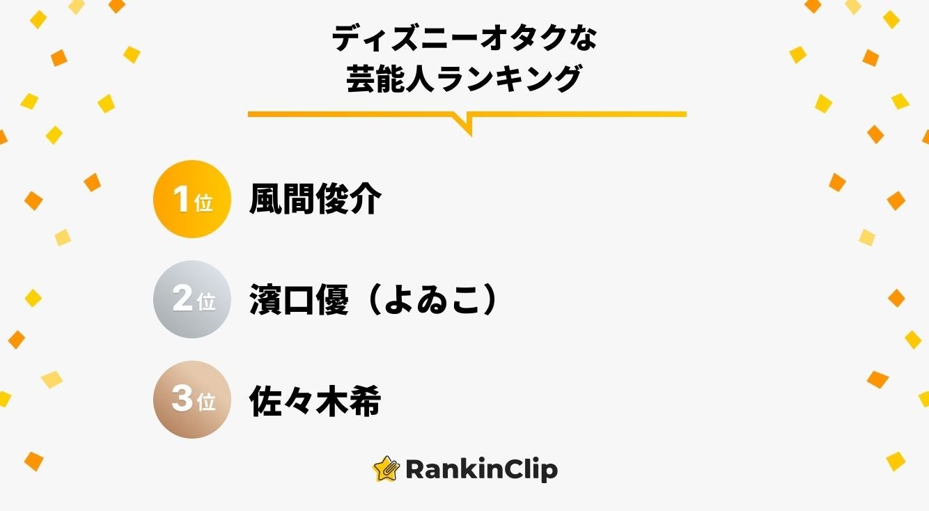 ディズニーオタクな芸能人ランキング