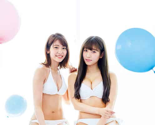HKT48栗原紗英&山下エミリー、白ビキニの抜群スタイルに熱視線