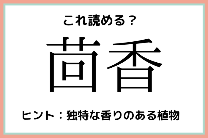 茴香 って何て読む 読めたらスゴイ 難読漢字 4選 モデルプレス