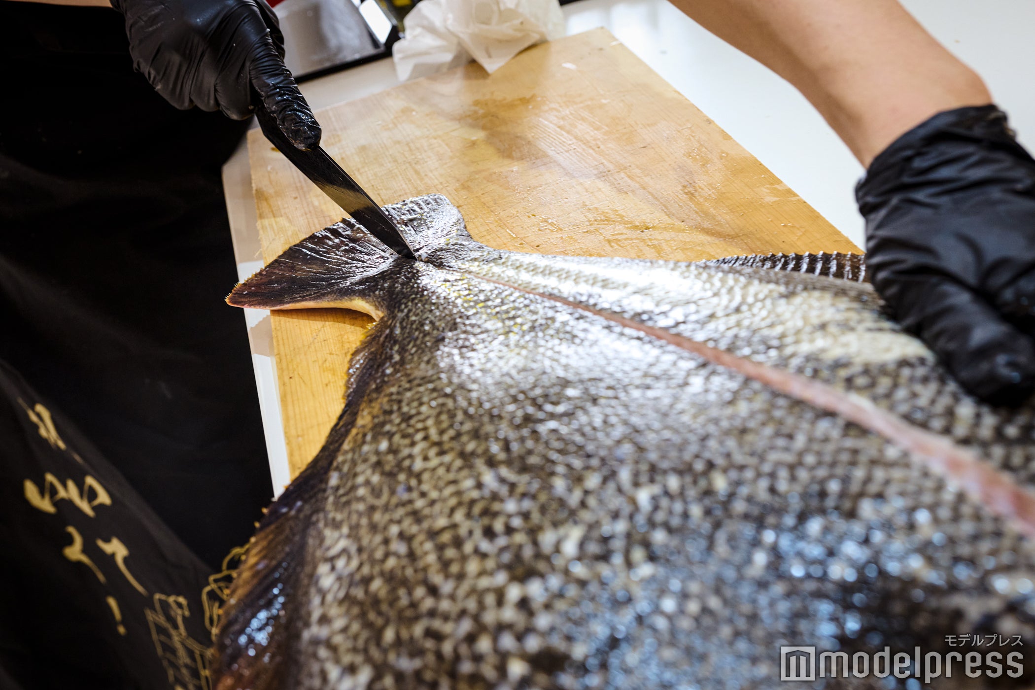 素早い手つきで捌いていく！（C）モデルプレス