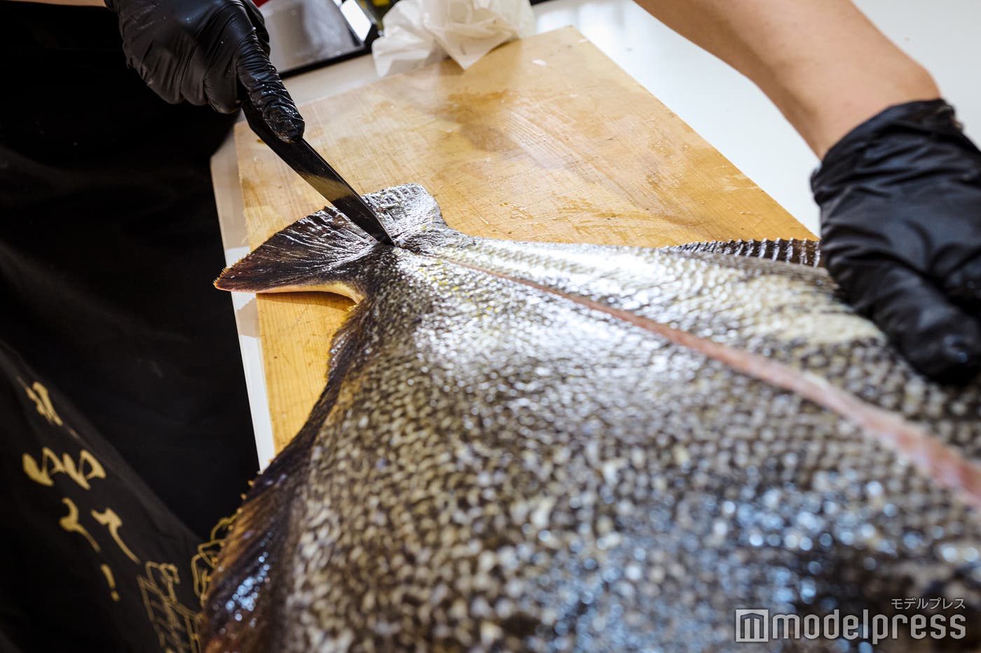 素早い手つきで捌いていく!(C)モデルプレス