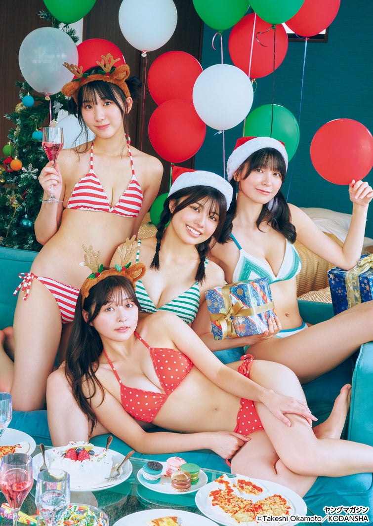 西尾希美、山本杏、松田実桜、花城奈央（C）岡本武志／KODANSHA