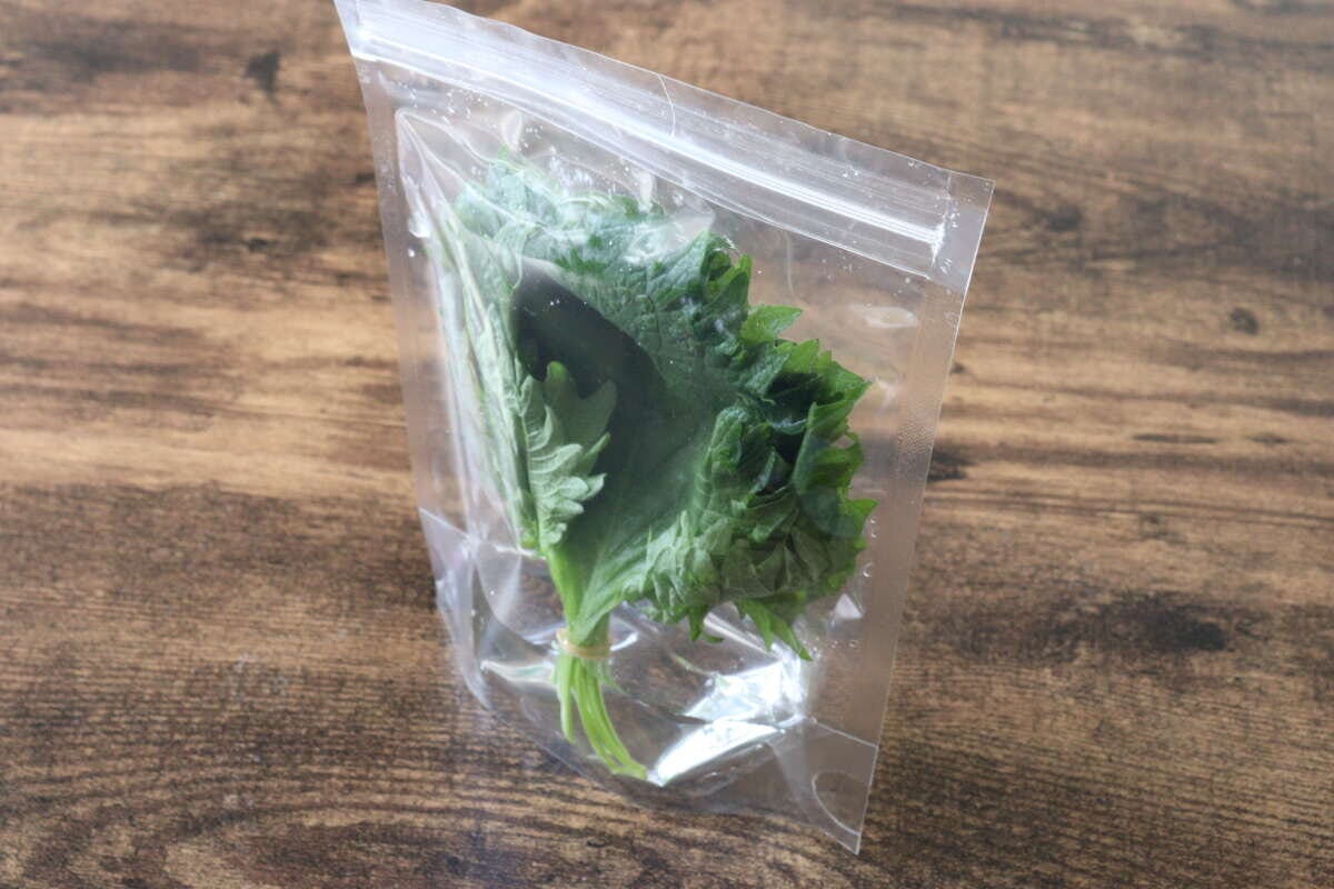 大葉のジッパー袋　3枚入り　使用例