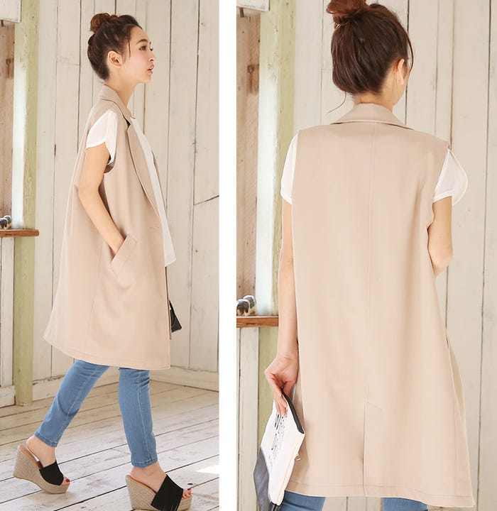 ロング丈テーラードベスト/ジレ/philter「LuzLlena」3,970円(税込)/画像提供:LuzLlena