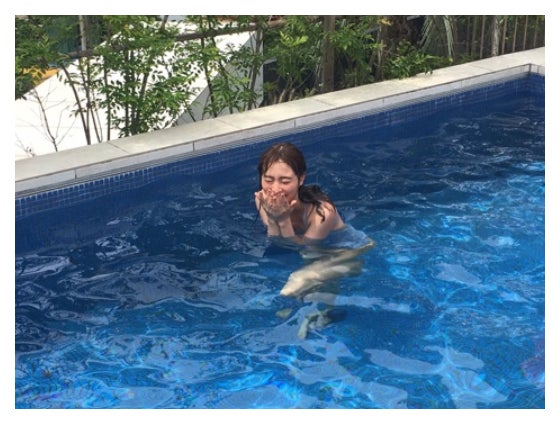 アクシデント後の内田理央／公式ブログ（Ameba）より