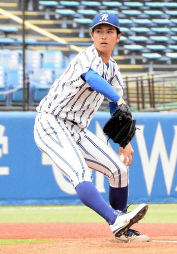 立正大・仁田 公式戦初完投勝利 巨人・水野編成本部長「高校の時に比べたら一皮むけてきている」