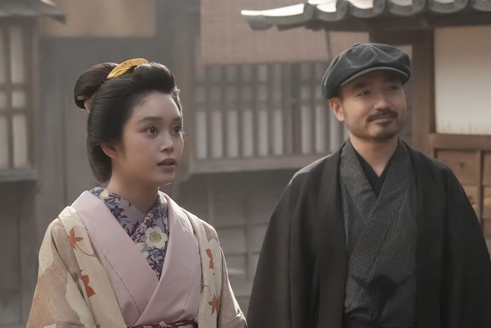 高石あかり、岩崎う大「ばけばけ」第112話(C)NHK