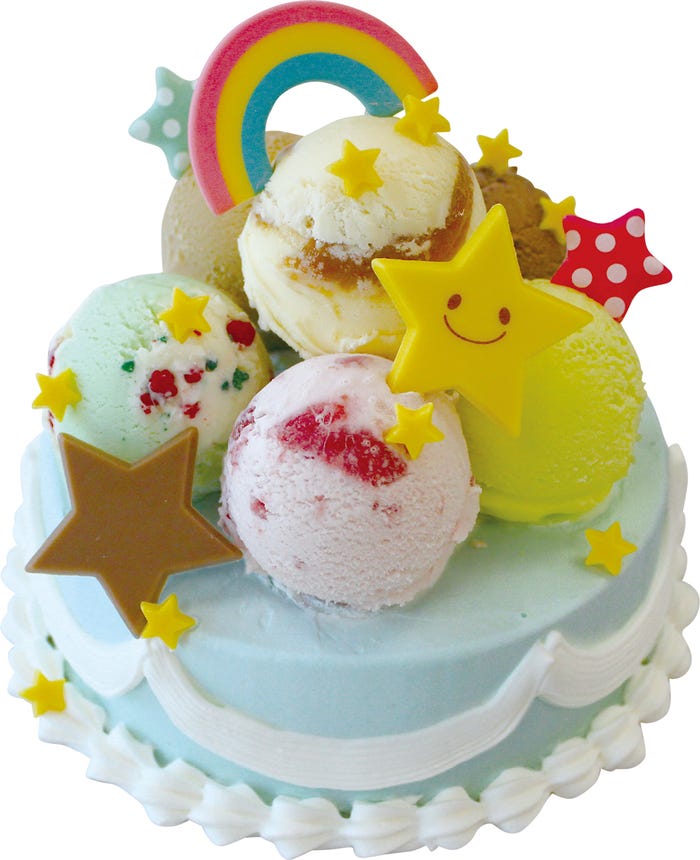 31 デコケーキ(カラフルポップでデコレーションした完成例)/画像提供:B-R サーティワン アイスクリーム
