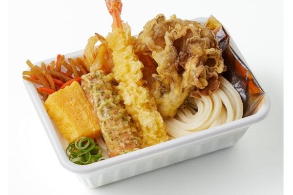 えびとまいたけ天のうどん弁当
