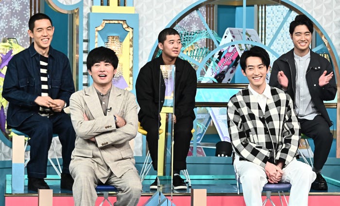 (前列左から)劇団ひとり、杉野遥亮(後列左から)都築拓紀、後藤拓実、石橋遼大(C)TBS