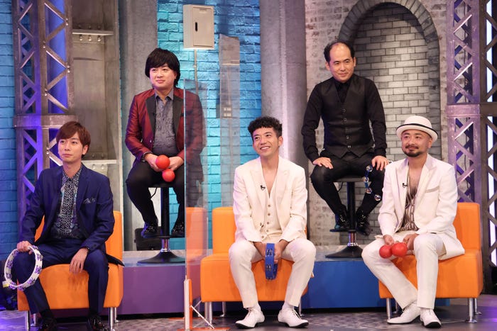 (上段左から)松尾駿、斎藤司(下段左から)河合郁人、どぶろっく (C)フジテレビ