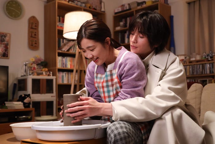 福田麻貴、八木勇征「婚活1000本ノック」第7話より(C)フジテレビ