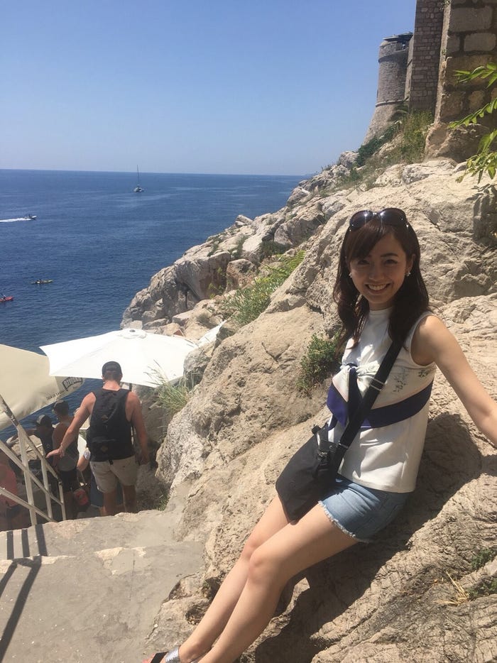 夏休みの旅行が一年の活力です!この前の夏休みは、クロアチアとハンガリーに行きました*海も空も綺麗で癒されました…!/内田嶺衣奈アナウンサー(提供写真)